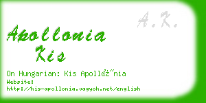 apollonia kis business card